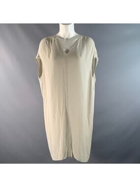 RICK OWENS Size L Cream Satin Blouse